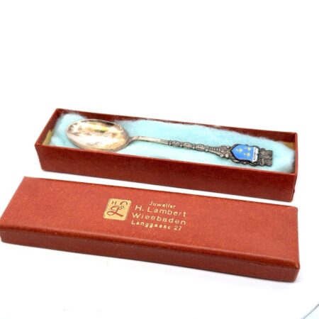 Vintage 800 Silver Wiesbaden Souvenir Spoon with Box, 7.9g