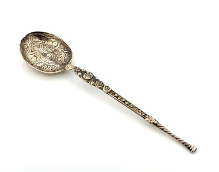 4.25” 1910 Chester England George V Coronation Anointing Spoon 9.1g