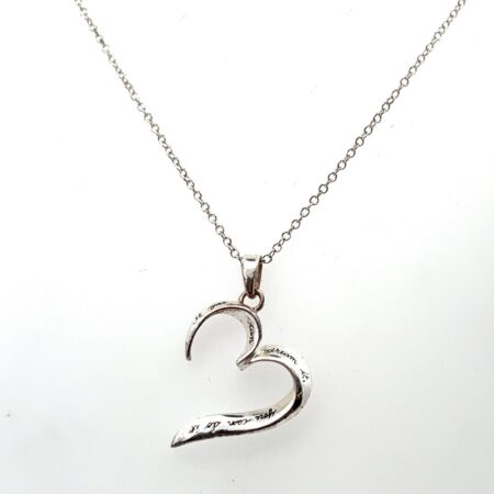18” 925 Sterling Silver Open Heart Disney Necklace 2.8g