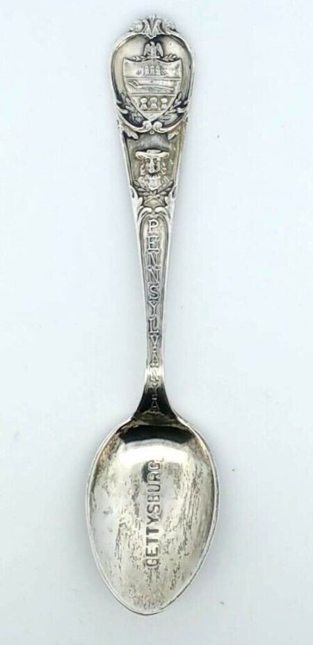 Sterling Silver Gettysburg, Pennsylvania Souvenir 4" Spoon State Capitol