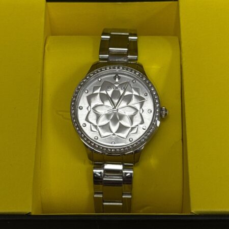 Invicta Women's 24536 Wildflower Quartz 3 Hand Silver Dial Watch 35mm NIB