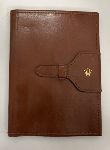 Rolex 71.06.02 Genuine Brown Leather Notepad/Journal Cover Only *NO PAPER*