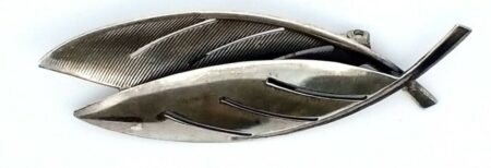 Vintage 925 Sterling Silver Leaf Design Brooch/Pin By Jewelart 5.6 Grams