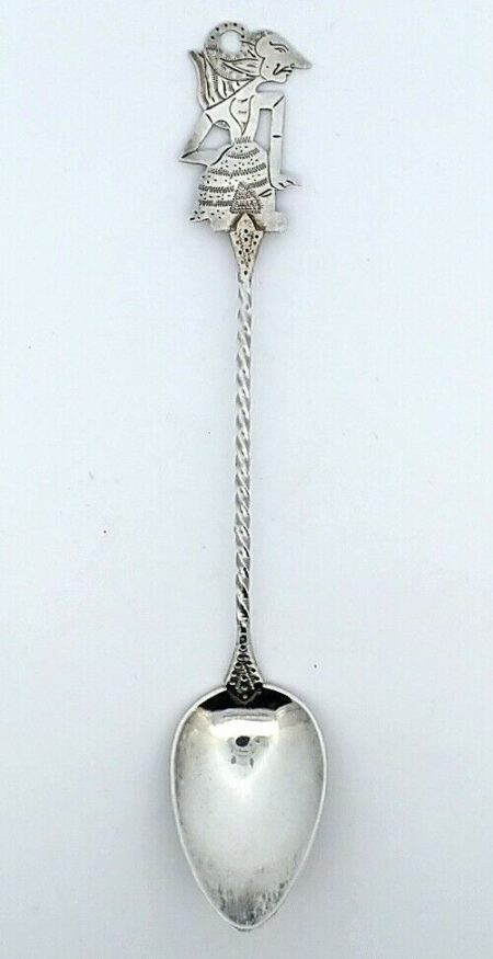 Tampah Djokja 800 Silver Souvenir Spoon 6.3 Grams 4.75 Inch