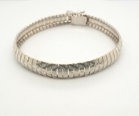 7 1/2" MILOR Omega Link .925 Sterling Silver Bracelet 16.4g