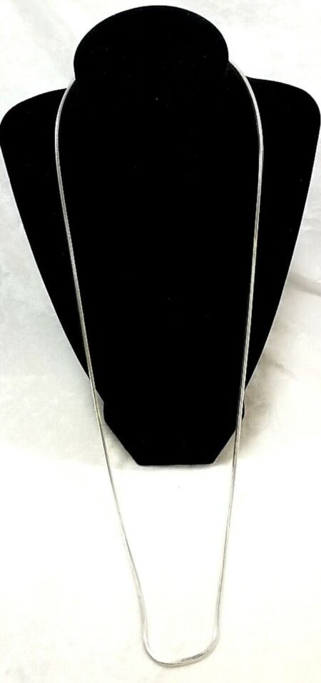 Georgous Thick 925 Silver 2mm Wide 30" Square Snake Chain Necklace 22.2 Grams