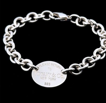7” Tiffany & Co. 925 Sterling Silver Return To Tiffany Chain Link Bracelet 27.6g