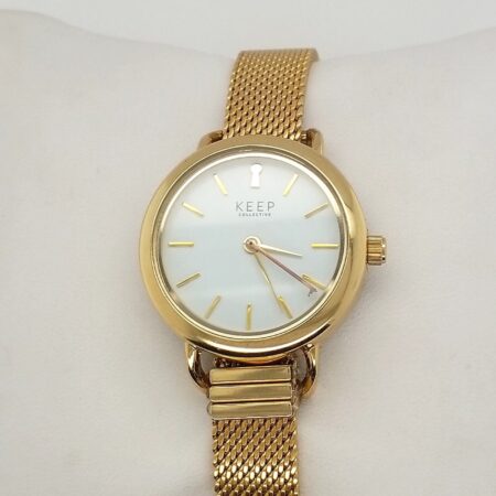 Keep Collective "Time Key" Gold Tone Women's Watch 27mm Face