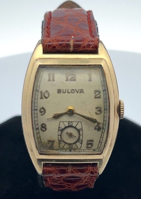27mm Vintage Bulova 10k RGP Bezel Manual Winding 10AX 15J Movement Men’s Watch