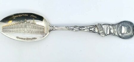 Vintage Kansas City Mo. Convention Hall Souvenir Sterling Silver Spoon 5.75 Inch