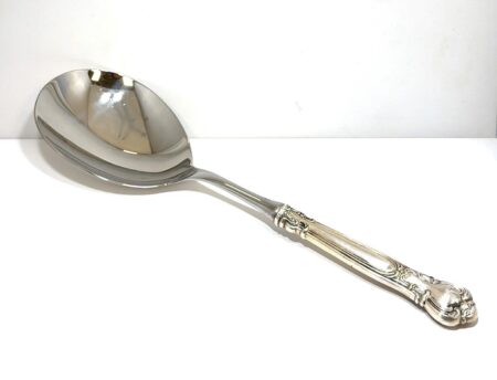 Large Gorham Chantilly 925 Sterling Silver & Stainless Steel Casserole Spoon