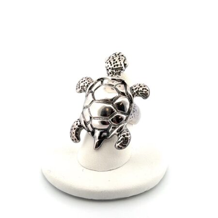 Large 925 Sterling Silver Sea Turtle Ring Size: 6