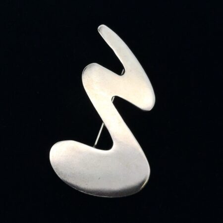 Taxco. .925 Sterling Silver Modernist Zig Zag Pin, 15.7g