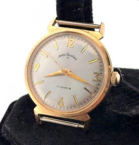 Vintage 33mm Andre Bouchard 17 Jewels Mechanical Manual Wind Wristwatch