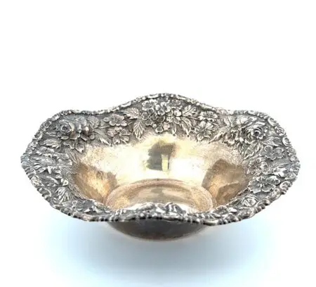 6” Schofield 925 Sterling Silver Repousse Bon Bon Bowl 114.5g
