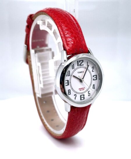 Timex Indiglo Women's Watch w/ Red Leather Band - WR 30M, 25MM, New Battery