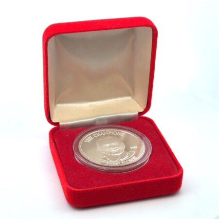 Vtg. Bobby Allison Winston Motor Sports 20th Anniv. 1oz .999 Silver Round