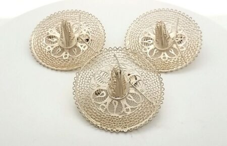 925 Sterling Silver Vintage 3 Mexican Sombrero Brooch 17.4 Grams