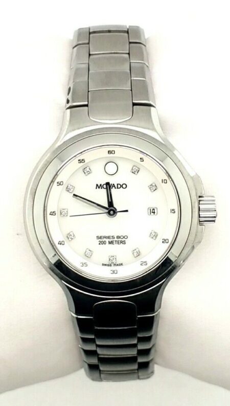 Movado Diamond Women's Watch Series 800 Mother Of Pearl Dial 84 36 1832. 0