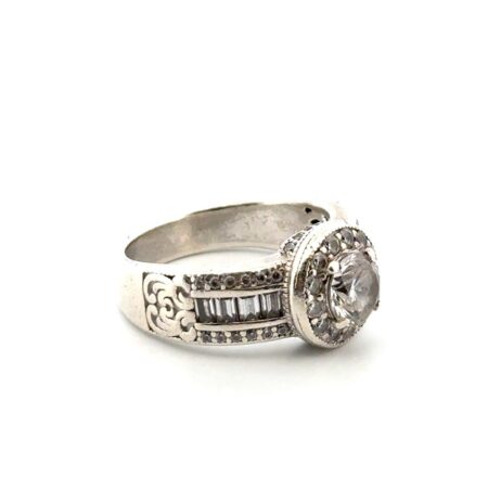 Size: 10 Vanna K 925 Sterling Silver Cubic Zirconia Ring 9.3g