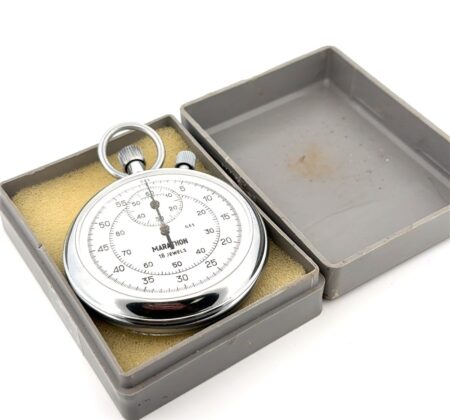 Vintage Marathon 16 Jewels Stopwatch w/ Original Box