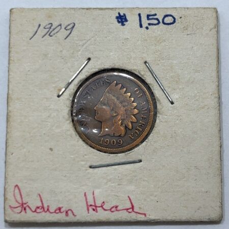 1909 Indian Head Penny Cent Coin Key Date
